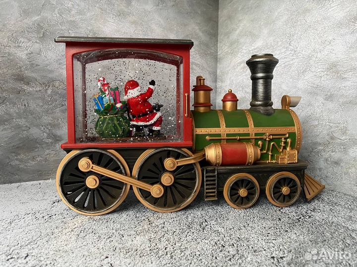 Музыкальный фонарь новогодний Паровоз