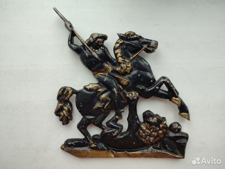 Плакетка, панно, сувенир Скиф, убивающий льва,СССР