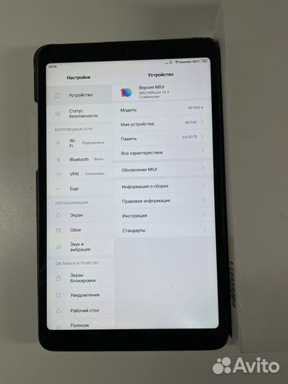 Планшет xiaomi mi pad 4 64gb