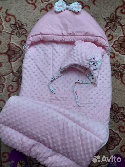 Конверт,комбинезон,шапочка