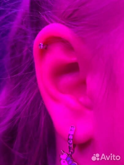 Прокол ушей (с выездом на дом), пирсинг