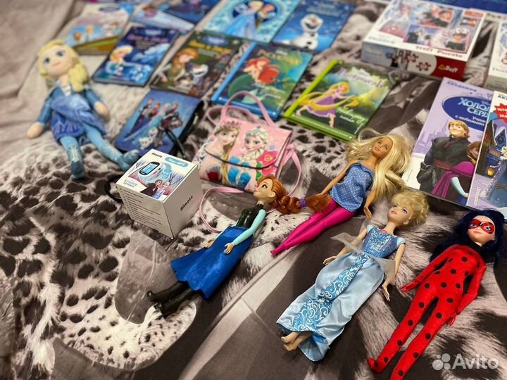 Куклы/книги/пазлы/игры/дворец/часы холодное сердце