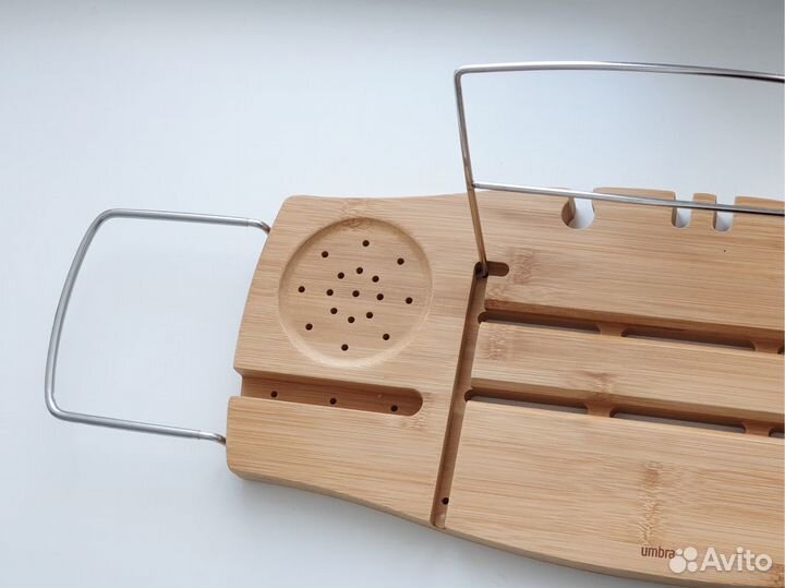 Столик для ванны раздвижной Umbra Aquala бамбук