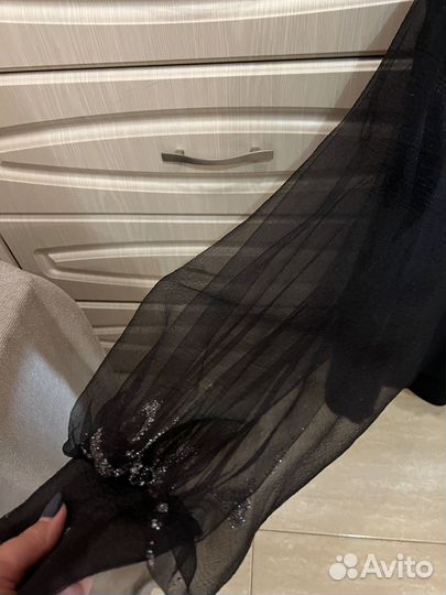 Блузка черная праздничная 50-52