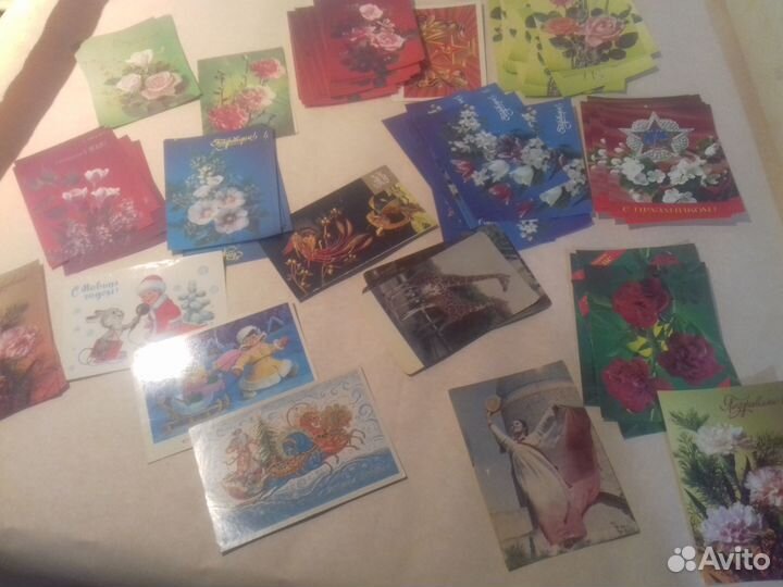 Открытки почтовые СССР новые 120 шт