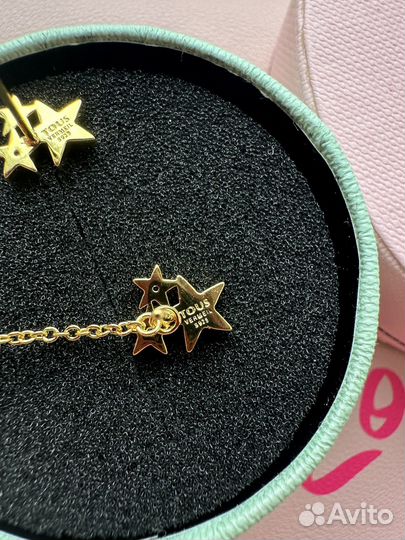 Серьги сереб вермель Tous Bear Star