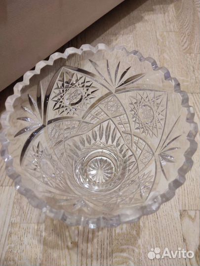 Хрустальная ваза Чехословакия Богемия