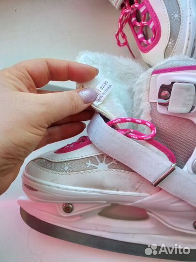 Коньки детские раздвижные размер 32-35