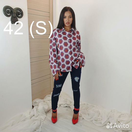 Яркая рубашка Shein 42 (S)