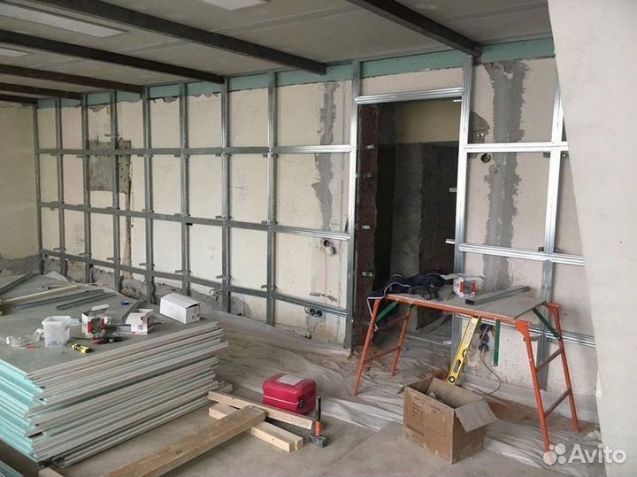 Монтаж гипсокартона стены, потолки, перегородки