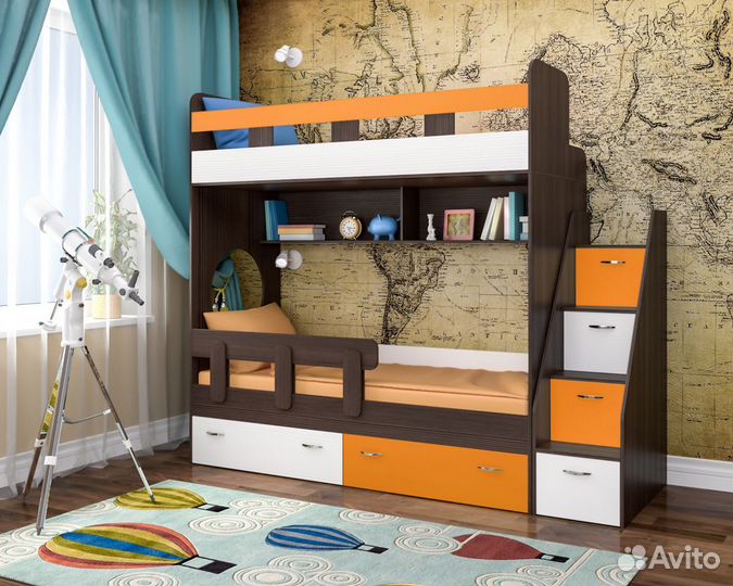 Двухъярусная кровать Юниор-1. Новая. Любые цвета