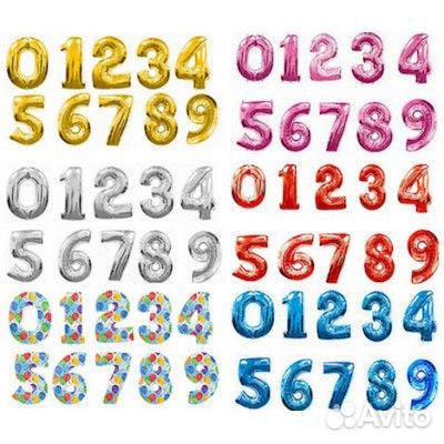 Фольгированные цифры
