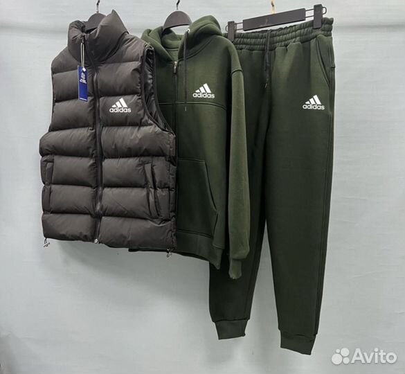 Костюм adidas на флисе мужской
