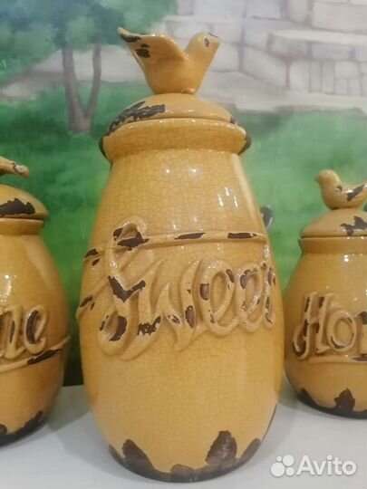 Банки керамические, 3 шт