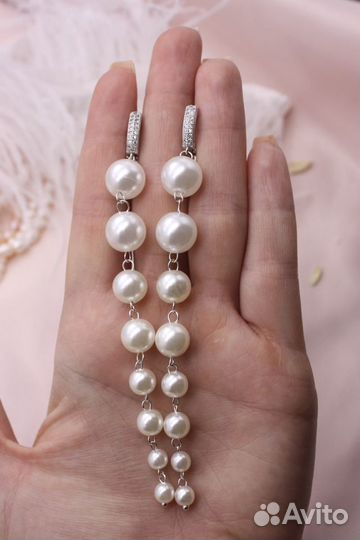 Сережки с жемчугом