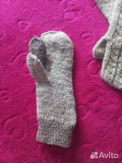 Рукавицы Два пальца 100 шерсть