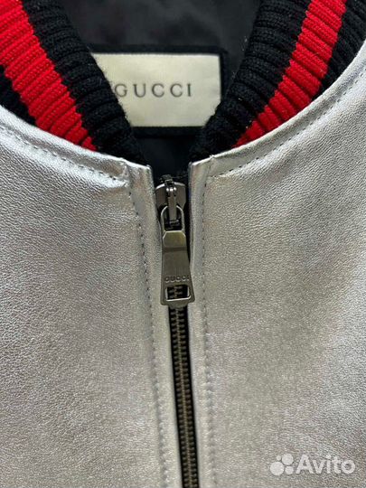 Кожаная куртка мужская gucci