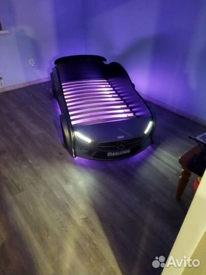 Кровать машинка с высоким бортом