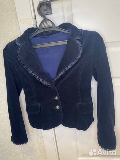 Вельветовый школьный пиджак маленькая леди