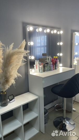 Гримерное зеркало с лампочками