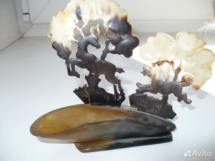 Пепельница из кости. Охота