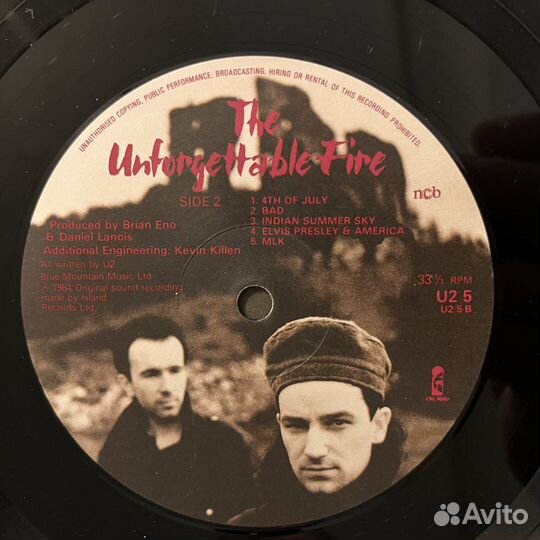 U2 – The Unforgettable Fire (LP). 1984, Ireland