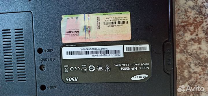 Ноутбук Самсунг r505 на запчасти