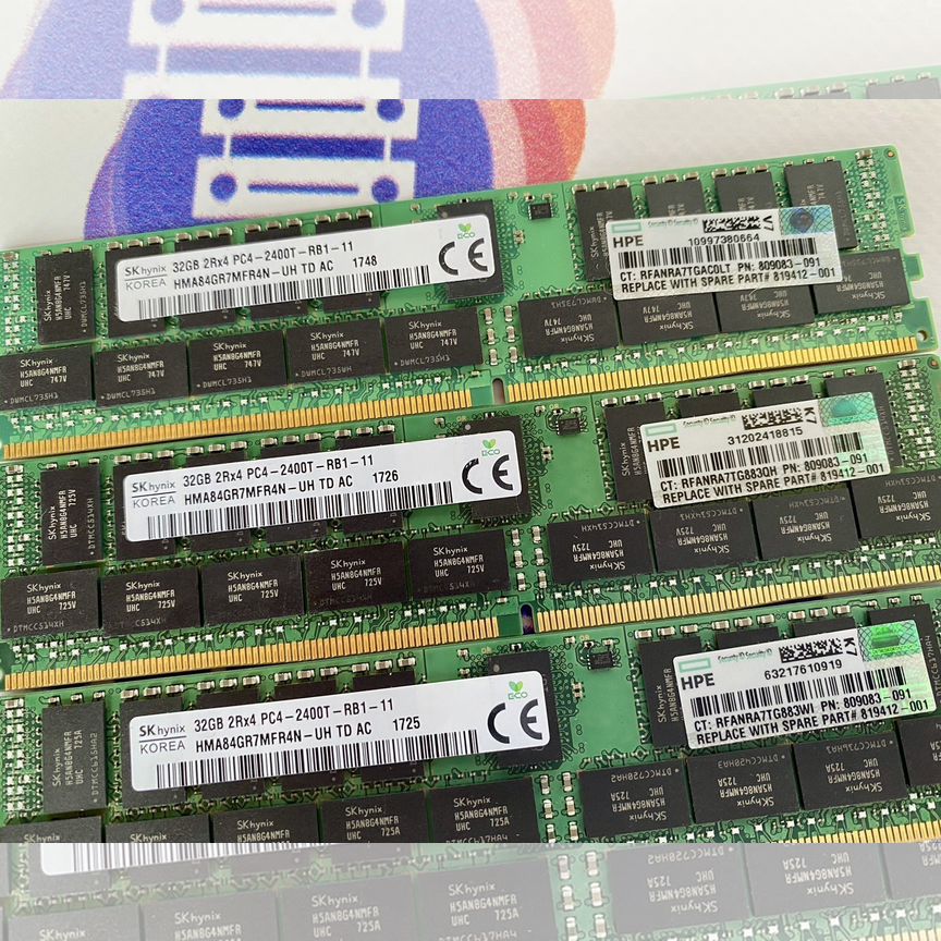 [809083-091] Оперативная Память Ddr4 Ecc Reg Hpe 32gb 2400mhz 809083-091