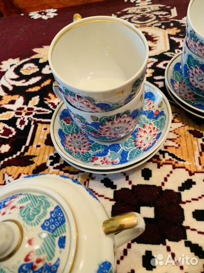 Чайный сервис вербилки георгины СССР 70 г