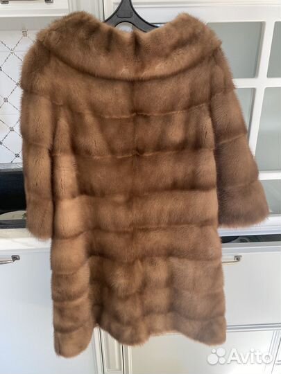Шуба норковая 42 44 бу коричневая