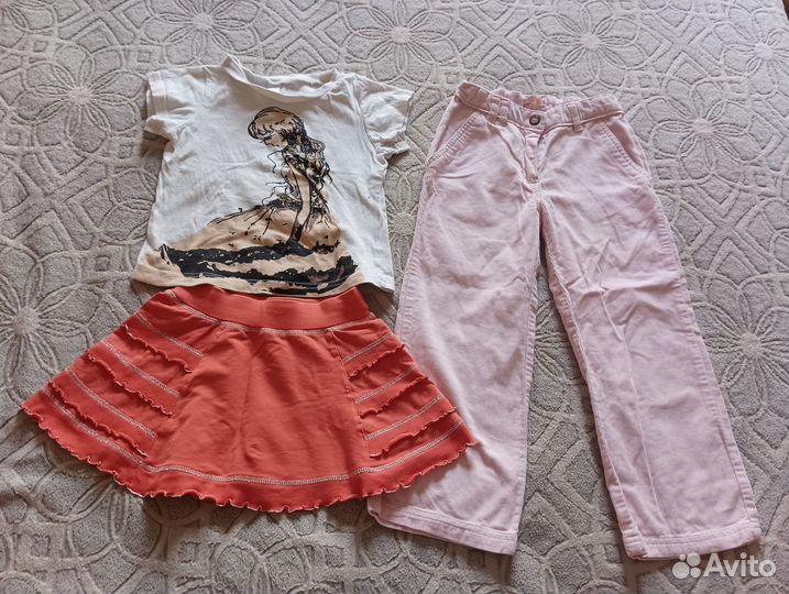 Большой пакет летних вещей на девочку р. 104-110