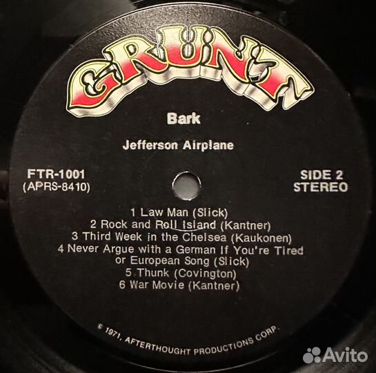 Jefferson Airplane – Bark (сша 1971г.)