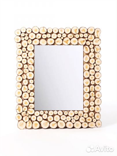 Зеркало для дома/бани из можжевельника