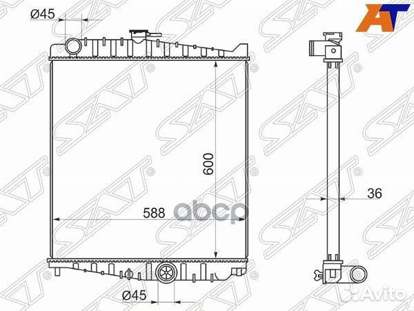 Радиатор Nissan Diesel Condor 91- NS0018-1 Sat