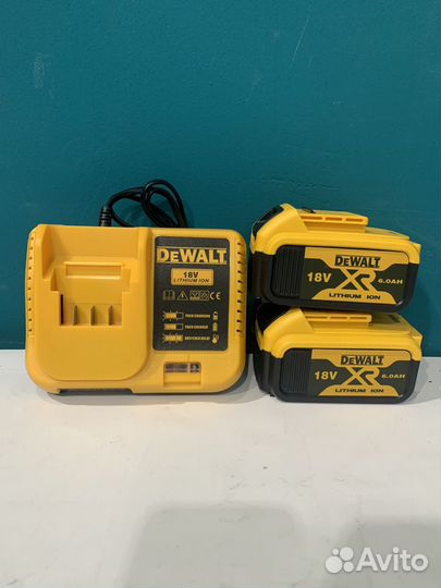 Набор 2в1 Dewalt гайковерт+винтоверт 18v 2акб