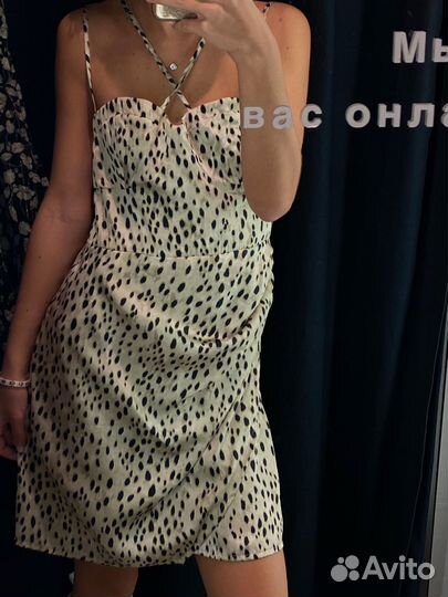 Платье zara леопард