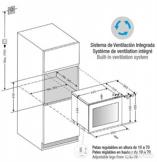Встраиваемый винный шкаф Pando pvmavp 45-18CRR