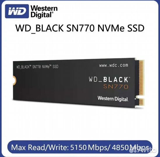 Western Digital WD black SN770 NVMe SSD 2 тб