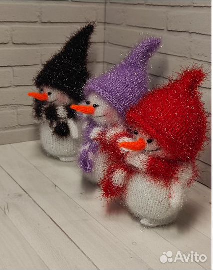 Новогодний снеговик. Ручная работа