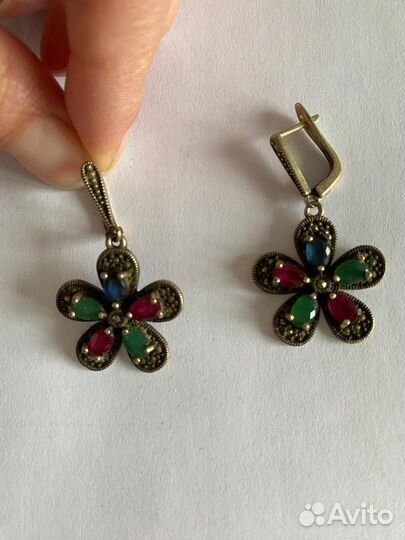 Серьги серебро