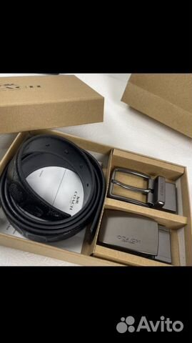 Новый мужской ремень кожа натуральная Coach