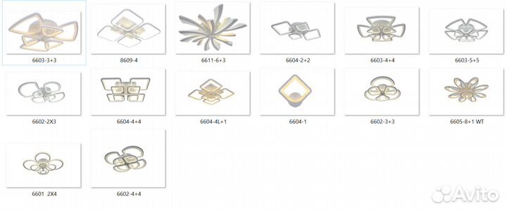 Светодиодные люстры и светильники crystal