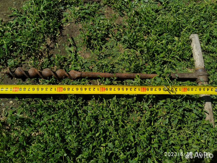 Старинный ручной бур сверло под шканты