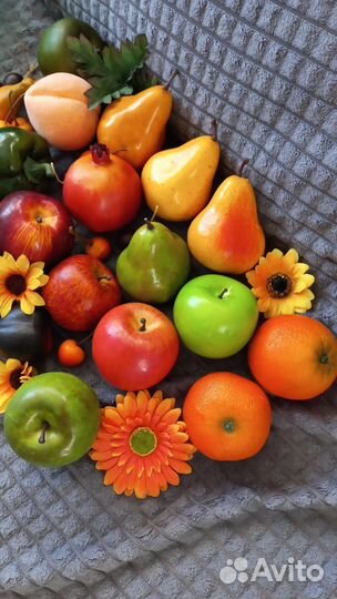 Муляжи фруктов и овощей + целый пакет залени