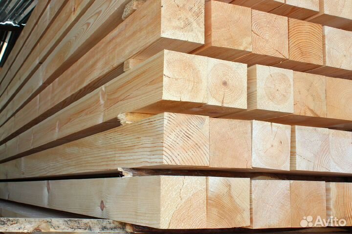 Брус сухой обрезной сорт 1 2 150х150х6000