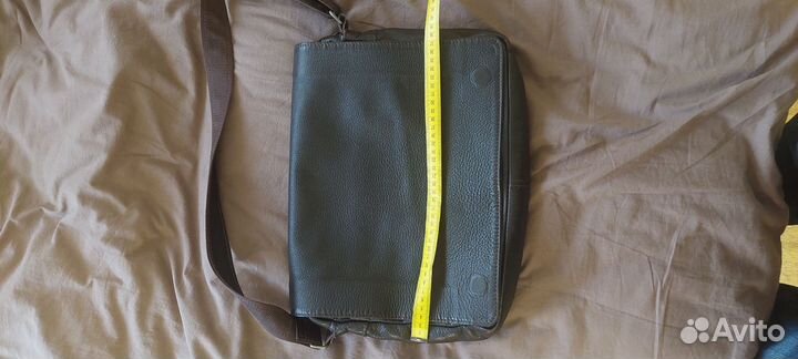 Сумка натуральная кожа коричневая мужская