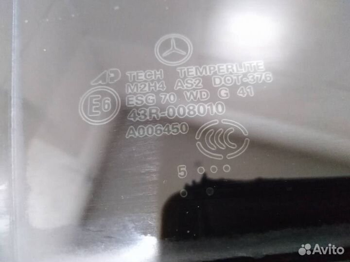 Стекло двери задней правой Mercedes-Benz ML-Class