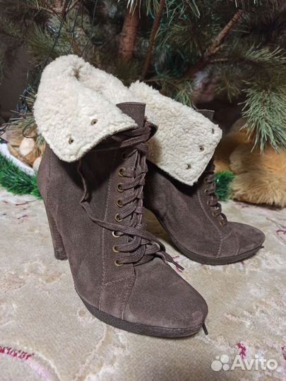 Замшевые ботильоны на шнуровке ф. Y.S.O