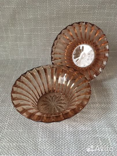 Конфетница карамельное стекло