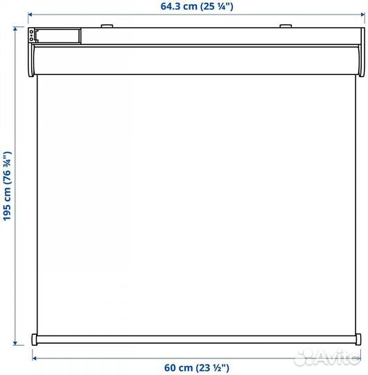 Рулонная штора икеа фюртюр fyrtur 60х195